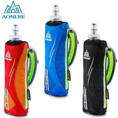AONIJIE Marathon Race Running Hand-held Water Bottle Kettle Holder Wrist Storage Bag Hydration Pack Hydra Fuel Soft Flask