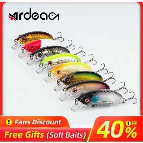 Ardea Minnow Crankbait Lure 9g Hard Floating Plastic Bait Vibrations Wobblers Swimbait Trout Fishing Tackle