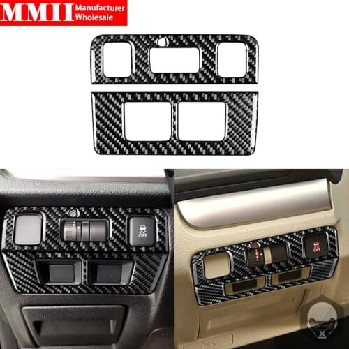 Headlight Switch Panel Cover Trim Sticker For Subaru Impreza/Subaru XV Crosstrek 2012-2014 Real Carbon Fiber Internal Styling