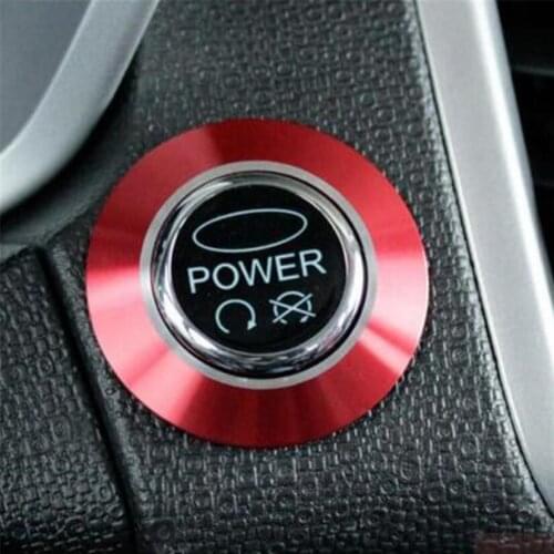 Car-styling Key push button ignition decoration Ring Engine start stop sticker case for Ford Fiesta Ecosport