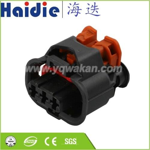 Free shipping 2sets 3pin Auto Electri wire harness plug plastic connector HD0312YA-3.5-21