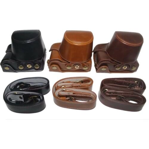 PU Leather Camera Case Bag For Sony A5000/A5100/NEX3N And 16-50mm Camera Lens Case