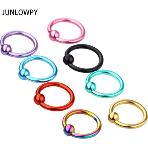 JUNLOWPY Fashion 16g Piercing Nose Rings Hoop Stainless Steel Body Jewelry Nose Studs Tragus Earring Lip Piercings For Women Men