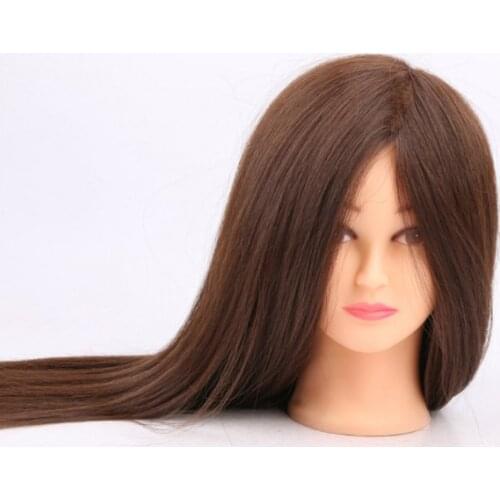 100% Real Hair Mannequin Head Professional Manikin Head With Human Hair Hairdressing Mannequins Hair Styling Head