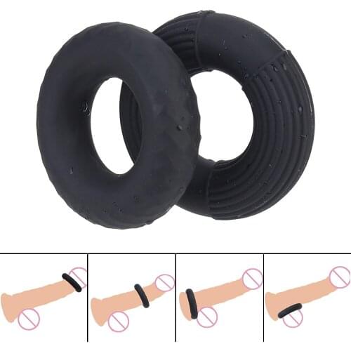 Soft Lasting Erection Cock Ring Penis Trainer Delay Ejaculation Penis Rings Silicone Adult Sex Toys for Men