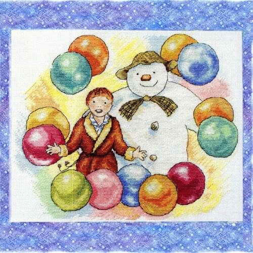 Snowman fabric thread Cross stitch kit for needlework and handicrafts Needlework Cross-stitch embroidery set Cross stitch kits