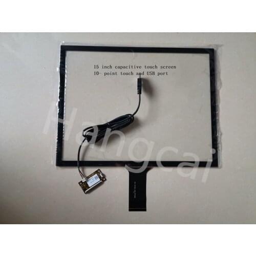 New 15 inch capacitive touch screen Structure 4:3 universal 10 point tempered glass G+G 325MM*249MM
