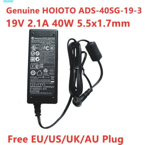 Genuine HOIOTO ADS-40SG-19-3 19040G 19V 2.1A 40W 5.5x1.7mm AC Adapter For Acer ASPIRE ONE D255 532H Laptop Power Supply Charger