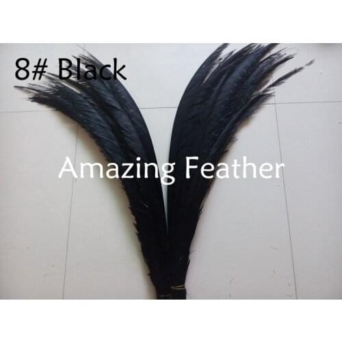 24pcs Black Color Pheasant feather 30-35inch 80-90cm Copper Pheasant tails Feather