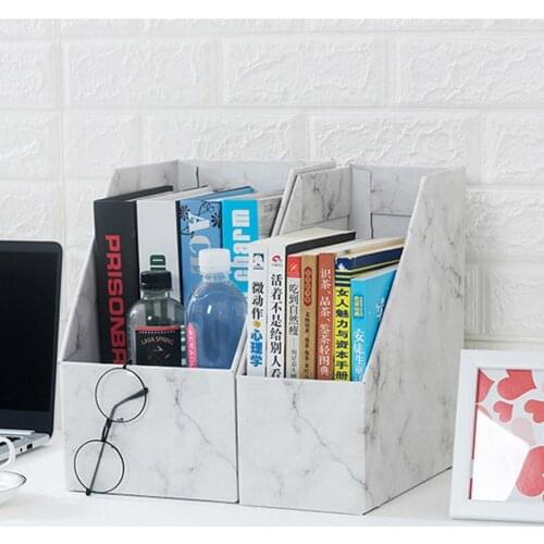 Diy Kraft Paper Bookend Book Holder Bookshelf Stationery Stand Sizes Bookend Paper Book Storage Multiple Optional Desk Box K0N6