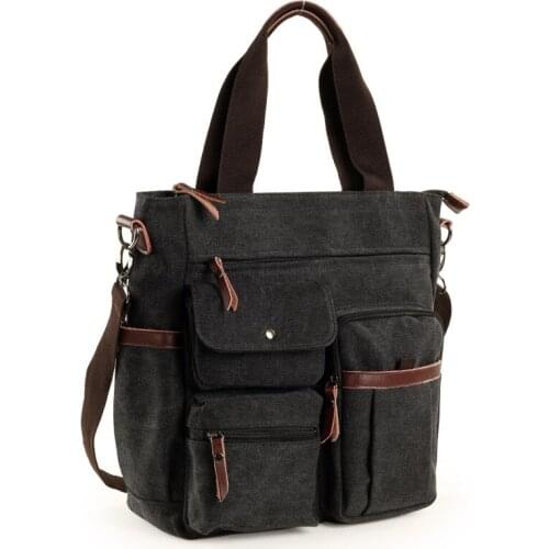 Retro Casual Office Travel Crossbody Bag Canvas College Student Messenger Bag High Quality Shoulder Bags