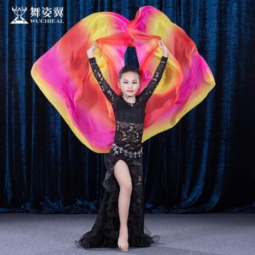Belly dance hand scarf silk belly dance fabric yarn gorgeous Oriental dance accessory for kid 210*110cm SJ005