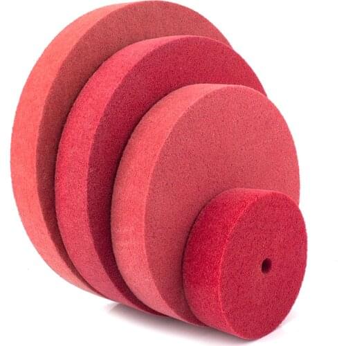 1 piece 200mm/250mm/300mm Nylon Fiber Polishing Wheel Non-woven Unitized Wheel 7P /9P for Metal Surface Finishing