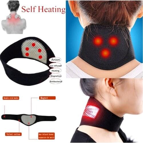 1pc Tourmaline Self-heat Neck Support Massager Neck Belt Protection Spontaneous Heating Belt Body Massager Health Care Protector