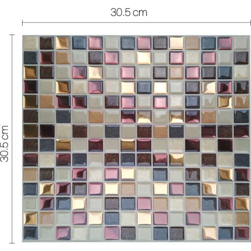 1pcs Waterproof Self-Adhesive 3D Mosaic Wall Decal Peeling And Pasting Vinyl Tile Kitchen Backsplash Home Decoration Sticker Wal