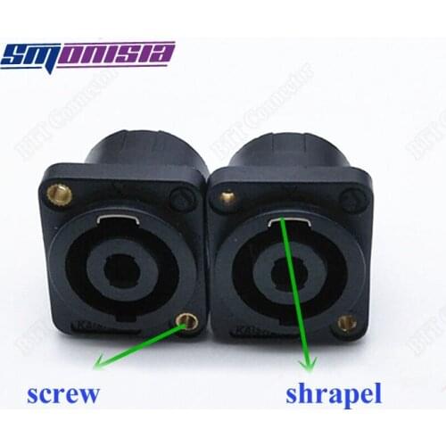 Smonisia 10pcs 4-pin Cannon XLR Female Plug with Protective Iron Sheet and Screw Nut for Loudspeaker Box Stereo System