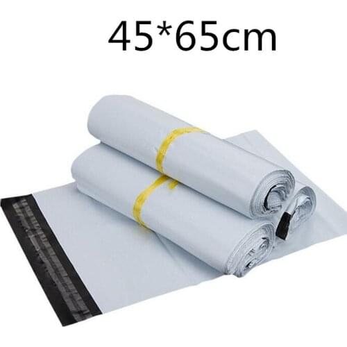20Pcs/Lot 45x65cm Express Courier Post Bag Courier Mailer Storage Bag White Poly Self-seal Mail Shipping Pouch Organizer YA723