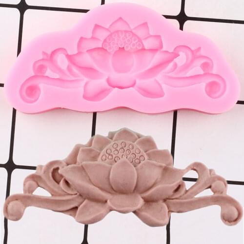 3D Lotus Craft Relief Silicone Mold Cupcake Topper Fondant Cake Decorating Tools Resin Candy Clay Chocolate Gumpaste Moulds