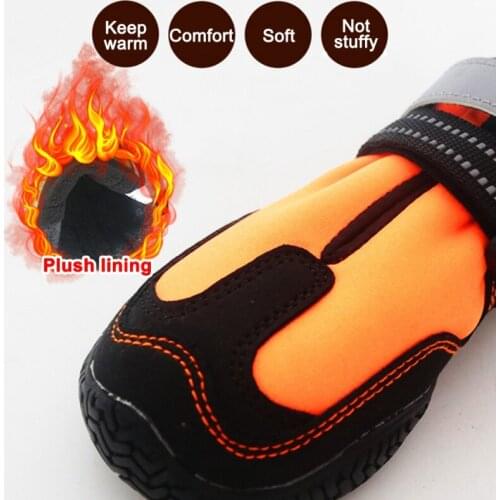 A 4pcs Dog Shoes Small Medium Large Dog Boots Waterproof Socks Non-Slip Reflective Dog Covers For Labrador Golden Retriever