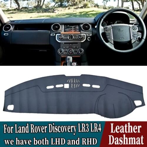PU Leather Dashmat Dashboard Cover Mat Carpet Car-Styling accessories For Land Rover Discovery LR3 LR4 2004-2016 2009 2010 RHD