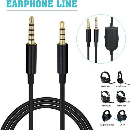3.5 mm Audio Cable for Astro A10 A40 Gaming Headphone Fits Many Earphone Microphone Volume Control Replacement Cable Line
