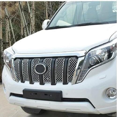 6Pcs/Set Super Quality Stainless Steel Car Racing Grills For Toyota Land Cruiser Prado 2014-2016