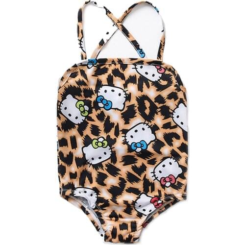 Baby/Toddler Girls One Piece Swimsuit Floral Leopard Swimwear Bikini Tankini Sunsuit for 2-6 Years Children
