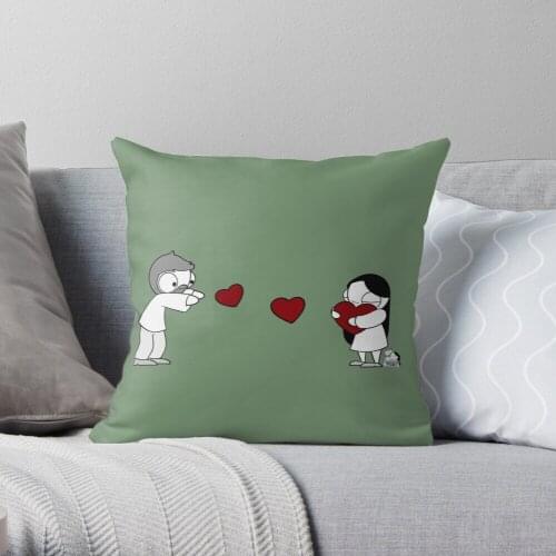 John Catana Hearts Pillow Case 45cm Lovers Cartoon Pillowcover Home Sofa Car Cushion Cover No Pillow Insert Men Women Gifts