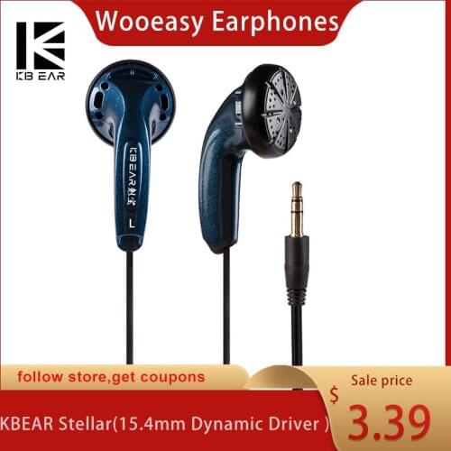 KBEAR Stellar 15.4mm Dynamic Driver Unit HIFI Earphone Japanese PPS Flat Earplug Earbud Bass DJ Music Headset KBEAR KS2 KB04