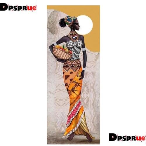 Dpsprue Full Square/Round 5D Diy Diamond Painting Kit Cross Stitch Black lady 3D Embroidery Mosaic Home Decor For Gift 014