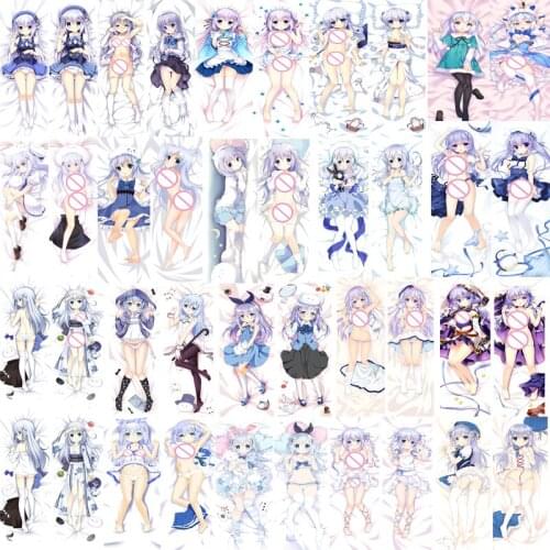 Is the Order a Rabbit? Japanese Anime Pillowcases Kafuu Chino Dakimakura Body Decorative Pillowcases Hugging Pillow Cover Case