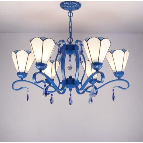 European style Pendant Lights modern rural style blue Mediterranean American living room bedroom study dining room ZX153