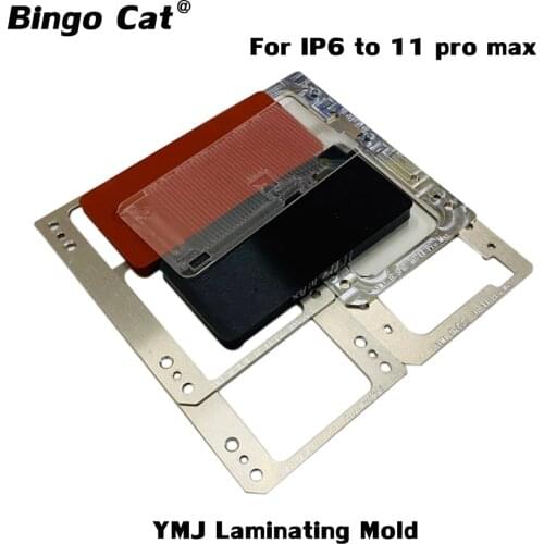 For iPhone 11 Pro Max X XS max XR YMJ Laminating Mold Laminate Mould With Rubber Plastic Glass OCA LCD Touch Screen Repair