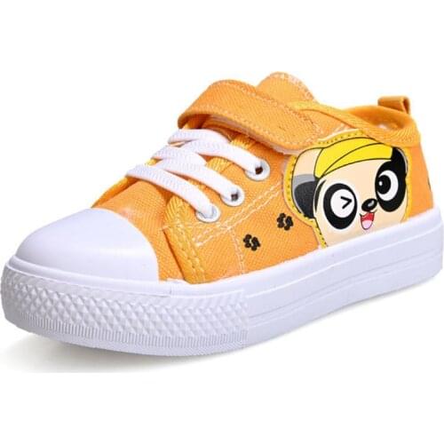 Cartoon Canvas Shoes Children Breathable Sport Sneakers Baby Girl Boy Walking Shoes Kids Anti-Skid Fashion Flats for School