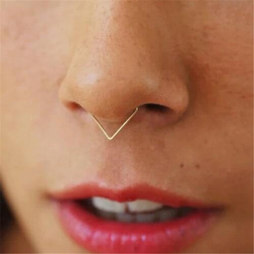 925 Silver Nose Ring Gold Filled Real Piercing Jewelry Handmade Charm Septum Hoop Boho Jewelry Real Piercing Nose Ring