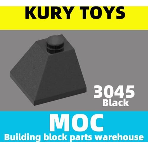 Kury Toys DIY MOC For 3045 100pcs Building block parts For Slope 45 2 x 2 Double Convex For toy brick