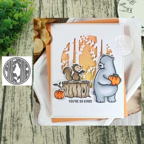 Metal Cutting Dies Circular forest for Scrapbooking Steel Craft Die Cut Embossing Paper Card Album Stencil