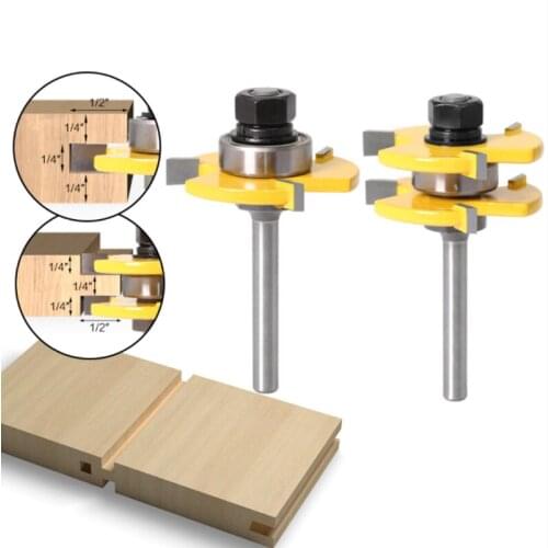 2-piece woodworking milling cutter set woodworking cutter 2-piece tenon cutter woodworking tool set