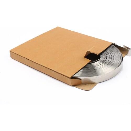 Stainless steel cable tie set boxed yellow portable No head self-adjusted length SS304