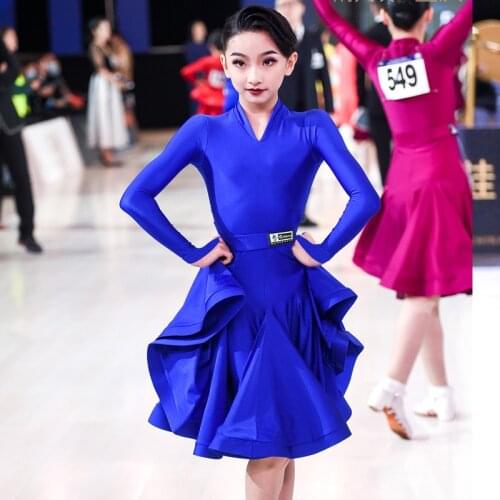 2021 New Latin Dance Clothes Top Skirts Suit Practice Performance Costumes Samba Tango Latin Dance Competition Clothes DN8474