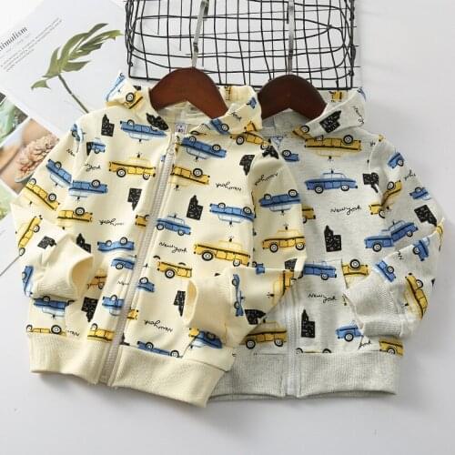 2020 Spring New Childrens Jackets Baby Boys and Girls Hoodies Print Coats Kids Casual Zipper Sweatshrits Toddler Outwear Jacket