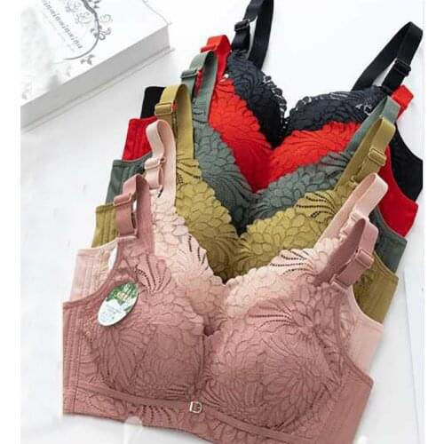 New non magnetic and non steel ring thin latex cotton underwear with side closed sweat wicking gathered bra and soft bra