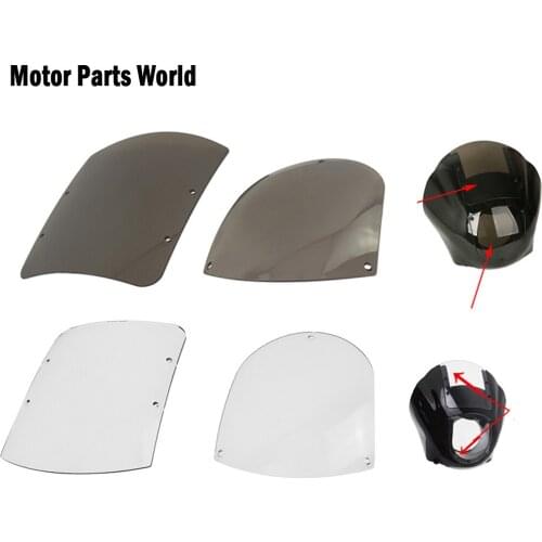 Motorcycle ABS Windshield Quarter Fairing Windscreen Protector Smoke/Clear For Harley Sportster XL Dyna FXDL Fat Bob Super Glide