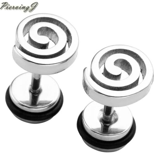 PiercingJ 1 pair/ 10 pairs / 50pairs 16G Stainless Steel Vortex Round Barbell Helix Cartilage Ear Stud Piercing