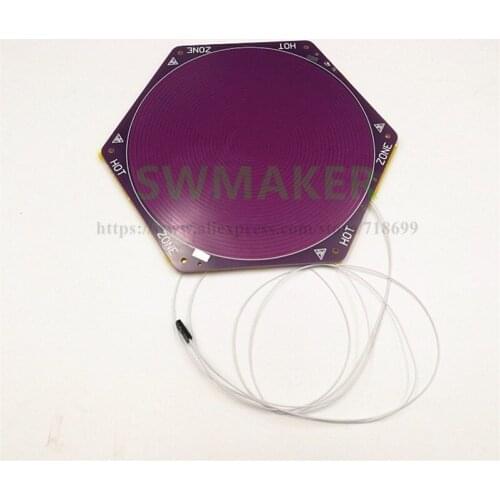 SWMAKER Delta kossel rostock Heated Bed With 170mm Cotton Pad Back FR4 DC12V 100W with SMD thermistor