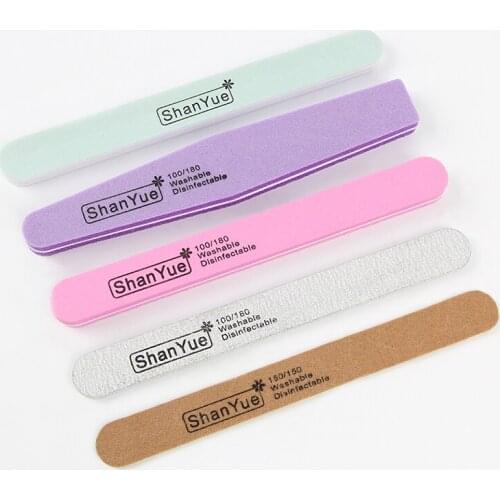 Nail File Professional Manicure Pedicure Portable Buffer Block Polishing Strong Thick Sponge Sandpaper Sanding Nail Sanding Foam