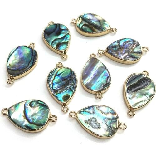 Conch-shell Connector For Jewelry Making Drop-shaped Shell Charms DIY Necklace Bracelet Earring Handiwork Sewing Craft Accessory