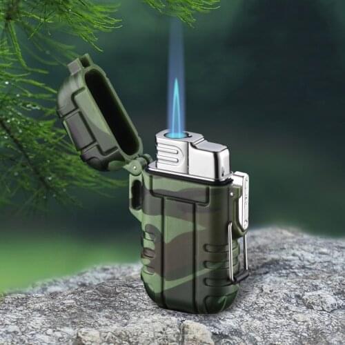 Super Jet Flame Lighter Waterproof Inflatable Igniter Cigar Cigarettes Lighter Windproof Outdoor Hiking Fire Starter Gas Lighter