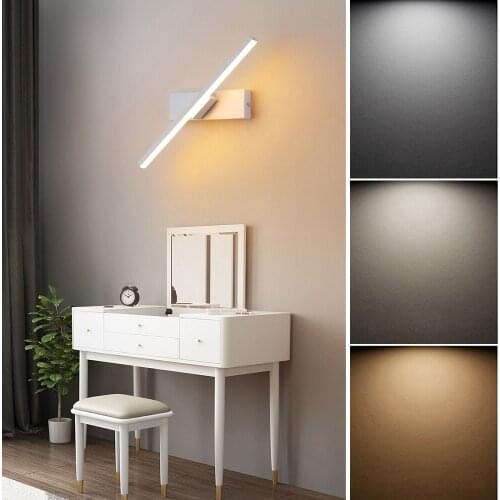 Led Wall Light Wall Lamp 330° Rotatable Adjustable Angle Aluminum 110 220V Indoor Lighting Bedroom Lights Fixture