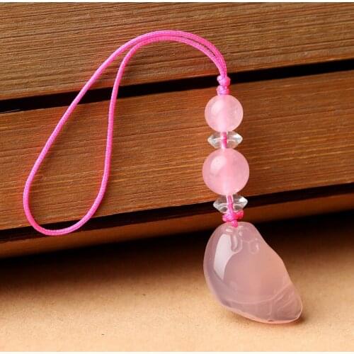 Universal Foot Shape Agate Stone Short Style Mobile Phone Case Cover Straps Phone Lanyards